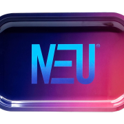 NEU blue and purple rolling tray, large 11 by 7 inches, transparent product image