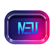 NEU small blue purple lidded tray top view, transparent render